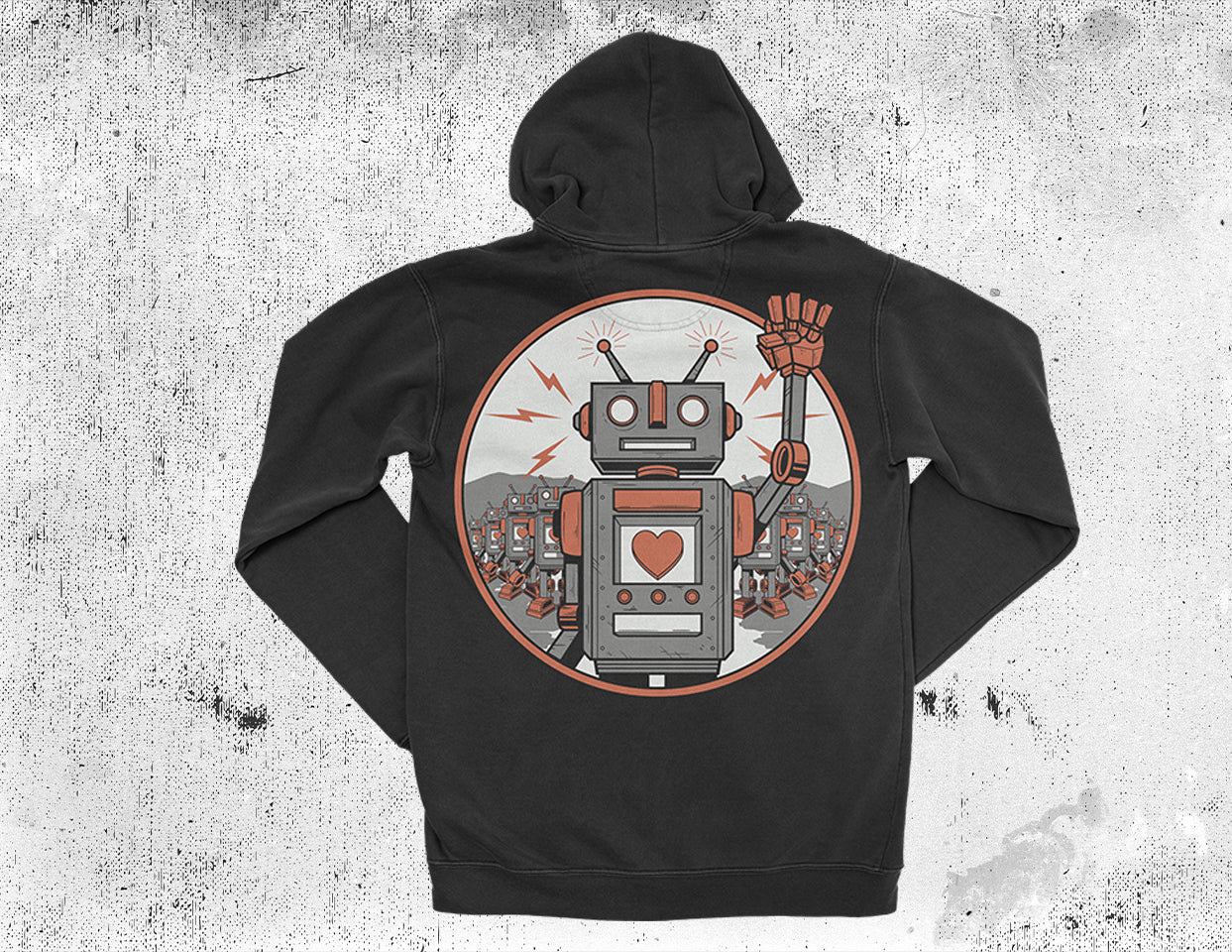 Obey Robots Zip Up Hoodie