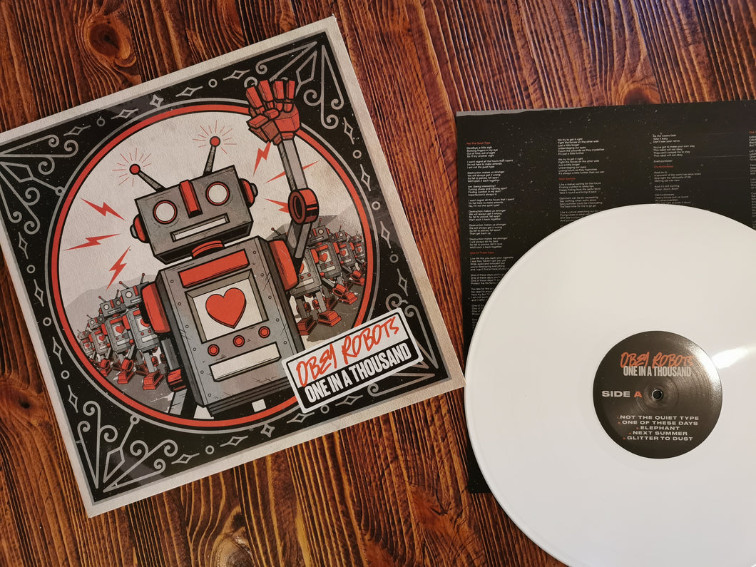 Obey Robots 'One In a Thousand' - Signed Snow White Vinyl (last 30)