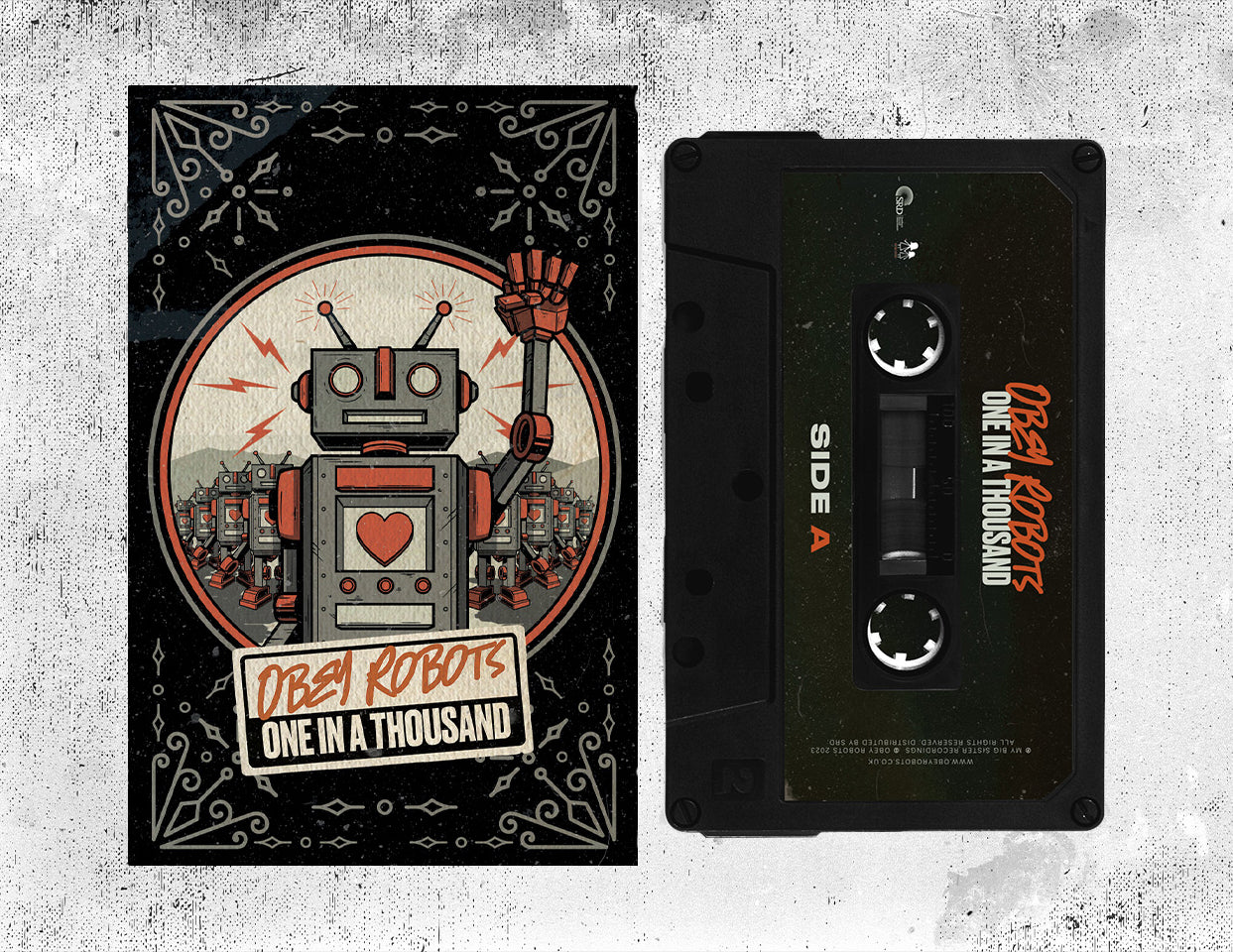 Obey Robots 'One In A Thousand' - Signed Cassette by Laura & Rat